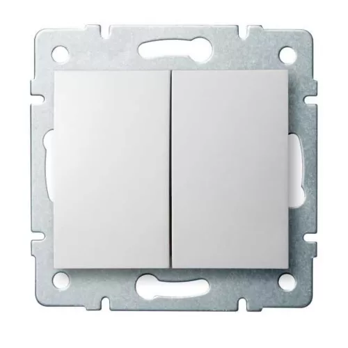 Kanlux 25069 LOGI 02-1022-102 fehér dupla nyomókapcsoló