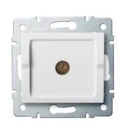   Kanlux 25097 LOGI 02-1290-002 fehér antenna csatlakozó TV aljzat, átmenő