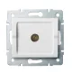 Kanlux 25097 LOGI 02-1290-002 fehér antenna csatlakozó TV aljzat, átmenő