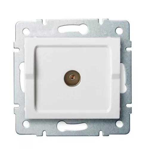 Kanlux 25098 LOGI 02-1300-002 fehér antenna csatlakozó TV aljzat, végzáró