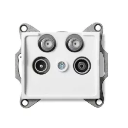   Kanlux 25105 LOGI 02-1590-002 fehér antenna csatlakozó TV/R/SAT/SAT aljzat, végzáró