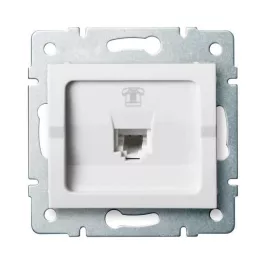   Kanlux 25106 LOGI 02-1370-002 fehér telefon csatlakozó aljzat (RJ11)