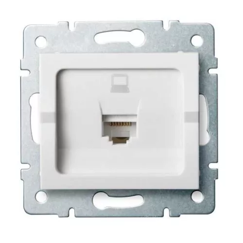 Kanlux 25109 LOGI 02-1400-002 fehér adatcsatlakozó aljzat (RJ45 Cat 6 Jack)