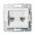 Kanlux 25111 LOGI 02-1420-002 fehér dupla adatcsatlakozó aljzat, független (2xRJ45 Cat 6 Jack)