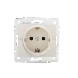   Kanlux 25145 LOGI 02-1220-103 krém Schuko földelt dugalj tűzbiztos műanyag