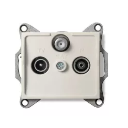   Kanlux 25161 LOGI 02-1340-003 krém antenna csatlakozó TV/R/SAT aljzat átmenő