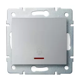 Kanlux 25190 LOGI 02-1030-143 ezüst csengő nyomókapcsoló