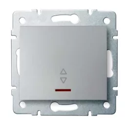   Kanlux 25200 LOGI 02-1140-143 ezüst jelzőfényes alternatív kapcsoló