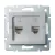 Kanlux 25231 LOGI 02-1440-043 ezüst adat-telefoncsatlakozó aljzat (RJ45 Cat 6+RJ11)