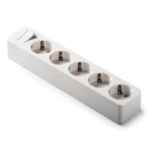Földelt szerelhető elosztó ötös, kapcsolóval, fehér, 16A-250V, 2525, Famatel S.A