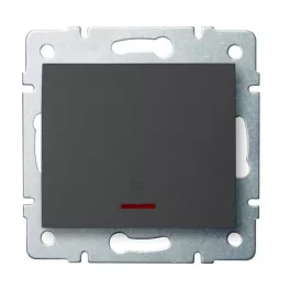   Kanlux 25253 LOGI 02-1080-141 grafit jelzőfényes csengő nyomókapcsoló