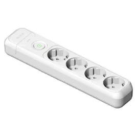   Földelt szerelhető elosztó négyes, kapcsolóval, fehér, 16A-250V, 2528, Famatel S.A
