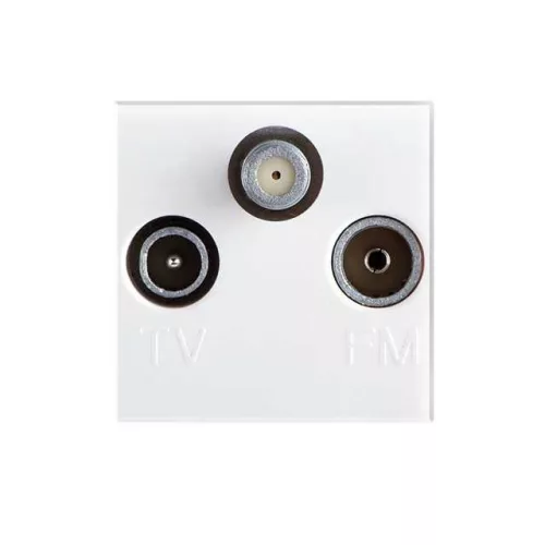 Kanlux 25329 BIURO 04-1350-102 fehér Antenna csatlakozó TV/R/SAT aljzat, végzáró