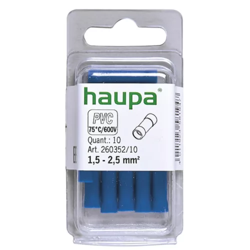 HAUPA Toldó hüvely 1,5-2,5/22,7mm KTH 260352/10 SmallPack, vezeték összekötő (10db/bliszter)