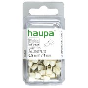   HAUPA Érvéghüvely iker 2* 0,5/ 8 fehér 270778/25 SmallPack Haupa (25db/bliszter)