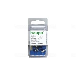   HAUPA Érvéghüvely iker 2* 2,5/10 kék 270792/25 SmallPack Haupa (25db/bliszter)