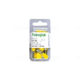   HAUPA Érvéghüvely iker 2* 6,0/14 sárga 270797/10 SmallPack Haupa (10db/bliszter)