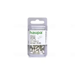   HAUPA Érvéghüvely szigetelt 0,5/ 8 fehér 270800/25 SmallPack Haupa (25db/bliszter)