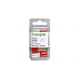   HAUPA Érvéghüvely szigetelt 35/16 piros 270836/5 SmallPack Haupa (5db/bliszter)