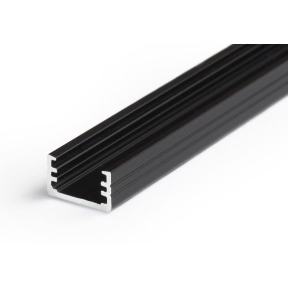 Topmet TM-profil LED Slim alu fekete 2000mm