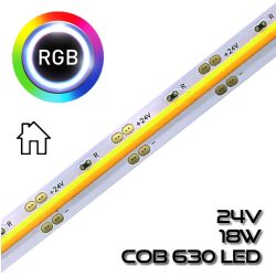   LEDSZALAG SPL COB LED 630led/m 18W IP20 DC 24V RGB beltéri, színes 29429 SpectrumLED