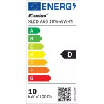 Kanlux 29615 XLED A60 10W-WW-M fényforrás, LED izzó 3000K