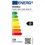 Kanlux 29615 XLED A60 10W-WW-M fényforrás, LED izzó 3000K