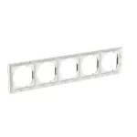 ABB 5-ös keret, Zoni, fekete matt / fehér 3901T-A00050 137, 2CHT010050A6137