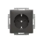 ABB Dugalj SCHUKO/földelt gyermekvédett, Zoni, fekete matt 6620T-A07657 237, 2CHT207657A4237
