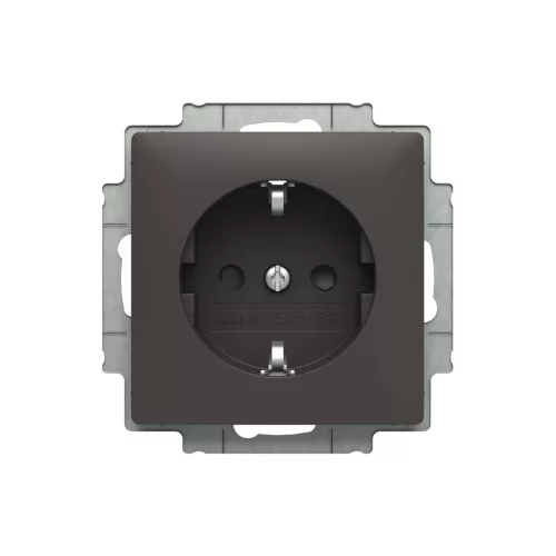 ABB Dugalj SCHUKO/földelt gyermekvédett, Zoni, fekete matt 6620T-A07657 237, 2CHT207657A4237