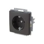 ABB Dugalj SCHUKO/földelt gyermekvédett, Zoni, fekete matt 6620T-A07657 237, 2CHT207657A4237