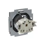 ABB Dugalj SCHUKO/földelt gyermekvédett, Zoni, fekete matt 6620T-A07657 237, 2CHT207657A4237