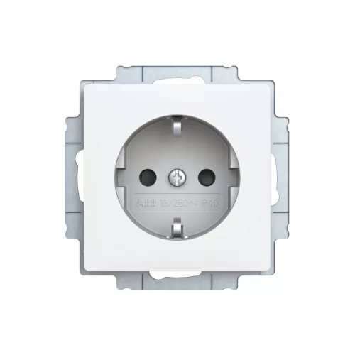 ABB Dugalj SCHUKO/földelt gyermekvédett, Zoni, fehér matt 6620T-A07657 240, 2CHT207657A4240