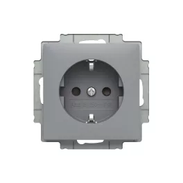   ABB Dugalj SCHUKO/földelt gyermekvédett, Zoni, szürke 6620T-A07657 241, 2CHT207657A4241