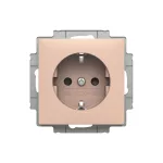 ABB Dugalj SCHUKO/földelt gyermekvédett, Zoni, púder 6620T-A07657 242, 2CHT207657A4242