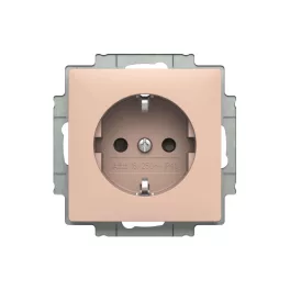   ABB Dugalj SCHUKO/földelt gyermekvédett, Zoni, púder 6620T-A07657 242, 2CHT207657A4242