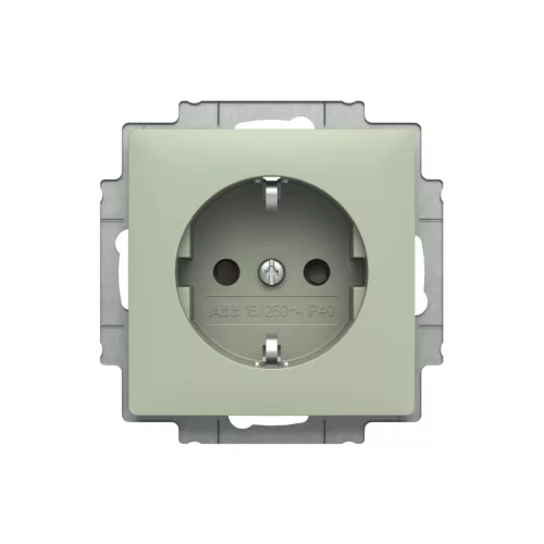 ABB Dugalj SCHUKO/földelt gyermekvédett, Zoni, olíva 6620T-A07657 243, 2CHT207657A4243