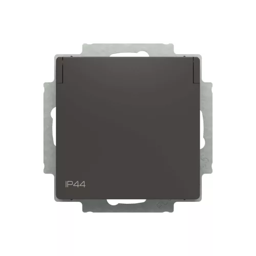 ABB Dugalj SCHUKO/földelt gyermekvédett, IP44 
Zoni, fekete matt 6620T-A07995 237, 2CHT207995A6237