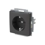 ABB Dugalj SCHUKO/földelt gyermekvédelem nélkül,
Zoni, fekete matt 6620T-A08337 237, 2CHT208337A4237