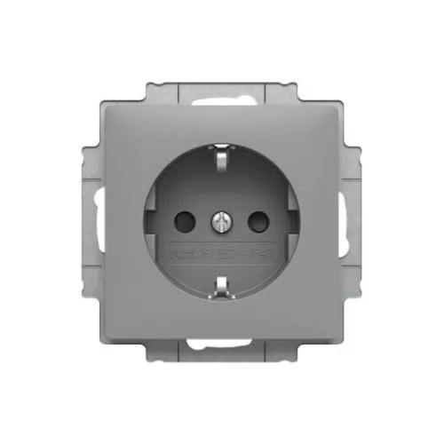 ABB Dugalj SCHUKO/földelt gyermekvédelem nélkül,
Zoni, szürke 6620T-A08337 241, 2CHT208337A4241