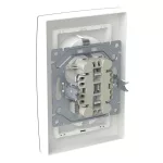 ABB Dupla dugalj SCHUKO/földelt gyermekvédett,
Zoni, fekete matt / fehér 5522T-C03458 137, 2CHT223458C4137