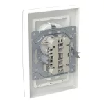 ABB Dupla dugalj SCHUKO/földelt gyermekvédett,
Zoni, szürke 5522T-C03458 141, 2CHT223458C4141