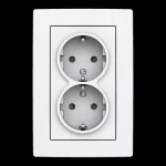 ABB Dupla dugalj SCHUKO/földelt gyermekvédett,
Zoni, fehér matt 5522T-C03458 240, 2CHT223458C4240