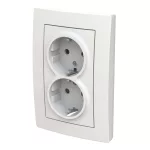 ABB Dupla dugalj SCHUKO/földelt gyermekvédett,
Zoni, fehér matt 5522T-C03458 240, 2CHT223458C4240