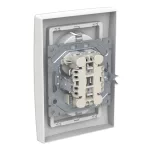 ABB Dupla dugalj SCHUKO/földelt gyermekvédett,
Zoni, fehér matt 5522T-C03458 240, 2CHT223458C4240