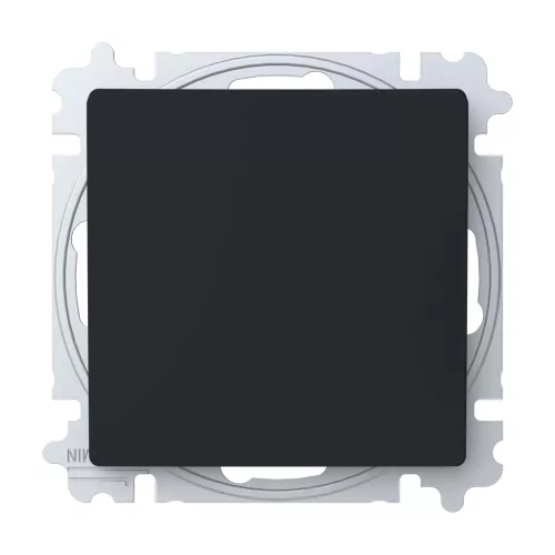ABB Egypólusú kapcsoló billentyűvel, csavaros rögzítés, Zoni, fekete matt 3559T-A01345 237W, 2CHT590135A6237