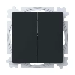   ABB Csillárkapcsoló billentyűvel, csavaros rögzítés,
Zoni, fekete matt 3559T-A05345 237W, 2CHT590535A6237