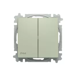   ABB Csillárkapcsoló billentyűvel, IP44, Zoni, olíva 3559T-A05940 243, 2CHT590594A6243