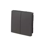 ABB Zsalukapcsoló fedlap, le/fel nyíl szimbólummal, Zoni, fekete matt 3559T-A00662 237, 2CHT590662A4237
