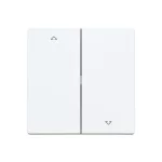 ABB Zsalukapcsoló fedlap, le/fel nyíl szimbólummal, Zoni, fehér matt 3559T-A00662 240, 2CHT590662A4240